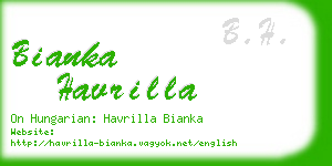 bianka havrilla business card